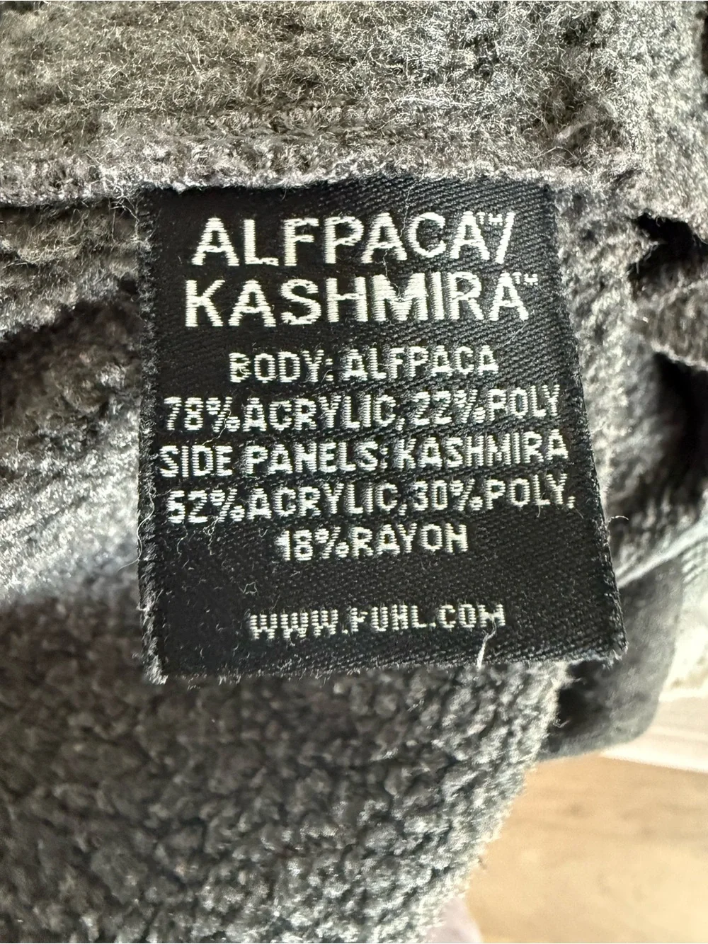 Kuhl Jacket Mens Medium Gray Alfpaca Fleece Full Zip Thumbholes Hiking Outdoor